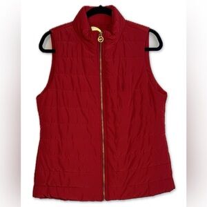 Michael kors Red Sleeveless Quilted Jacket